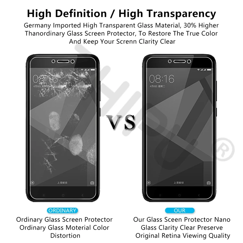 2 шт./лот 2.5D 0 26 мм 9H Премиум Закаленное стекло для Xiaomi Redmi 4x Защитная пленка экрана
