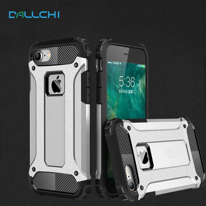 Гибридный Панцири Жесткий PC + TPU Мягкий силиконовый чехол для iPhone 6 6S 7 8 плюс Чехол