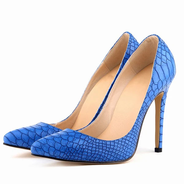 Blue Shoes Женские туфли-лодочки; обувь леопардовой расцветки; пикантные свадебные туфли на высоком каблуке с острым носком; женские офисные модельные туфли на шпильке; Повседневная вечерняя Обувь - Цвет: Blue Shoes