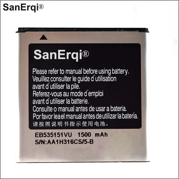 SanErqi EB 535151 Замена VU для Samsung GALAXY S ADVANCE GT-i9070 i9070 B9120 i659 W789 Аккумулятор 1500 мАч