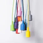 Цветной подвесной светильник из силикагеля, Подвесная лампа для детской комнаты, тринадцать цветов, E27, держатель