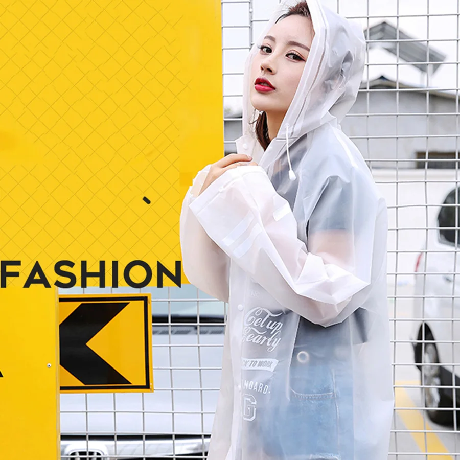 

Portable Clear Disposable Raincoat Transparent Waterproof Womens Rainwear Poncho Lluvia Mujer Fashion Rain Coats Ladies 40YY0028