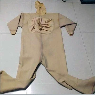 SIZE44 with Hood 1 mmYellow, резиновые, дышащие, для груди, с носками, для ловли нахлыстом, Wader, чулки, waadschoenen, респиратор, cuissarde, pesca - Цвет: SIZE44 with Hood