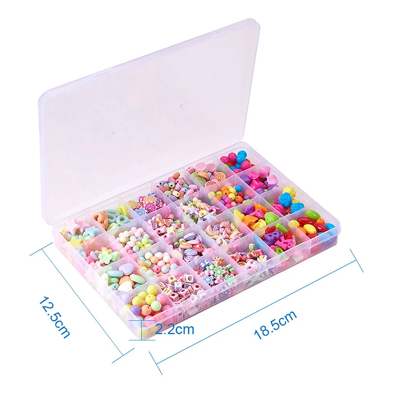 Doreenbeads Смешанные акриловые DIY Браслеты ожерелье из бисера круглые свободные бусины бисер стеклянные бусины смешанные для изготовления ювелирных изделий 1 коробка