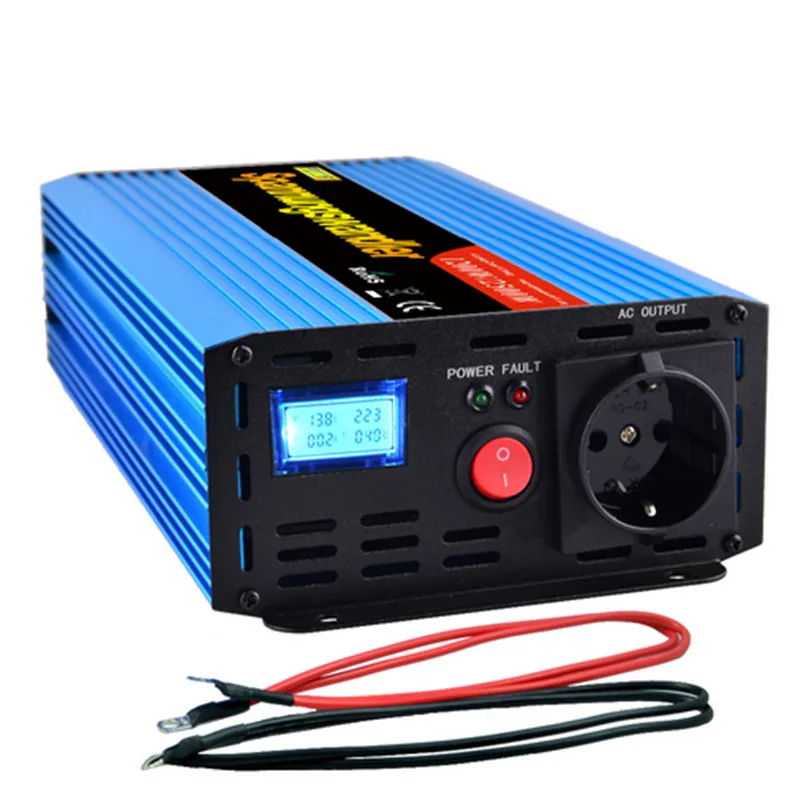 EDECOA 1200 Вт/2500 Вт пик модифицированный синусоидальный инвертор DC 12 В к AC 220 230 240 в преобразователь питания