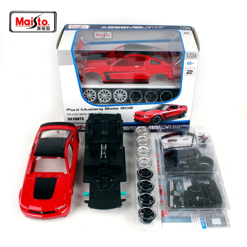 Сборная модель автомобиля Maisto 1:24 Ford Mustang boss 302 литой автомобиль сделай сам новая