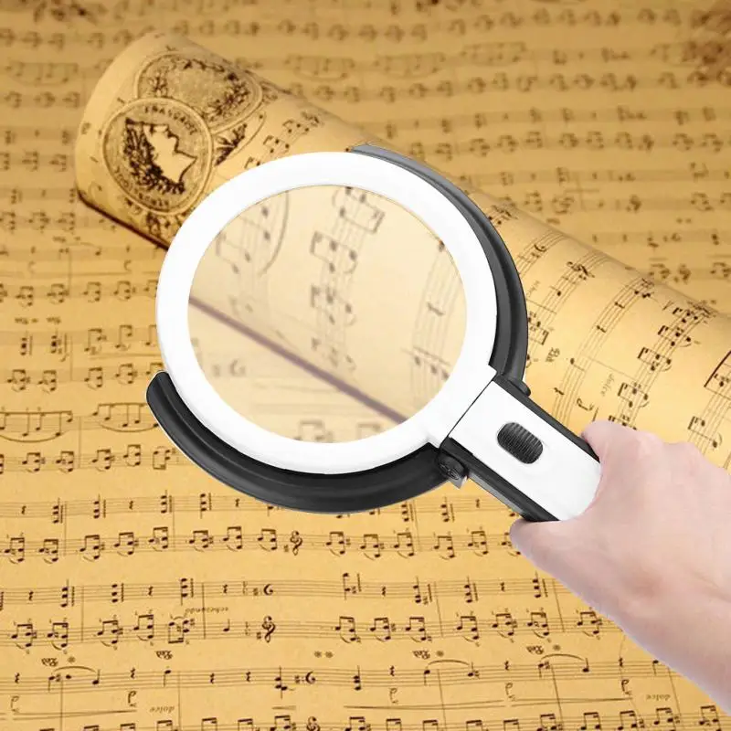 Светодиодный увеличитель для дизайна ногтей инструмент толстая настольная лупа