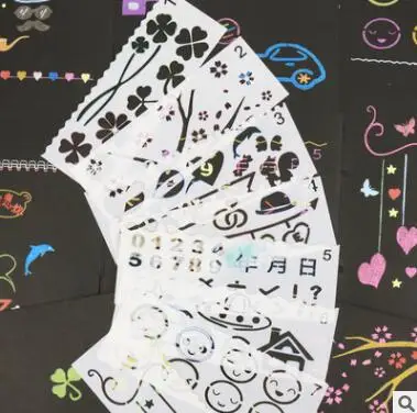 8 шт. четырехлистный клевер кружево линейка ажурный альбом рисунок искусство