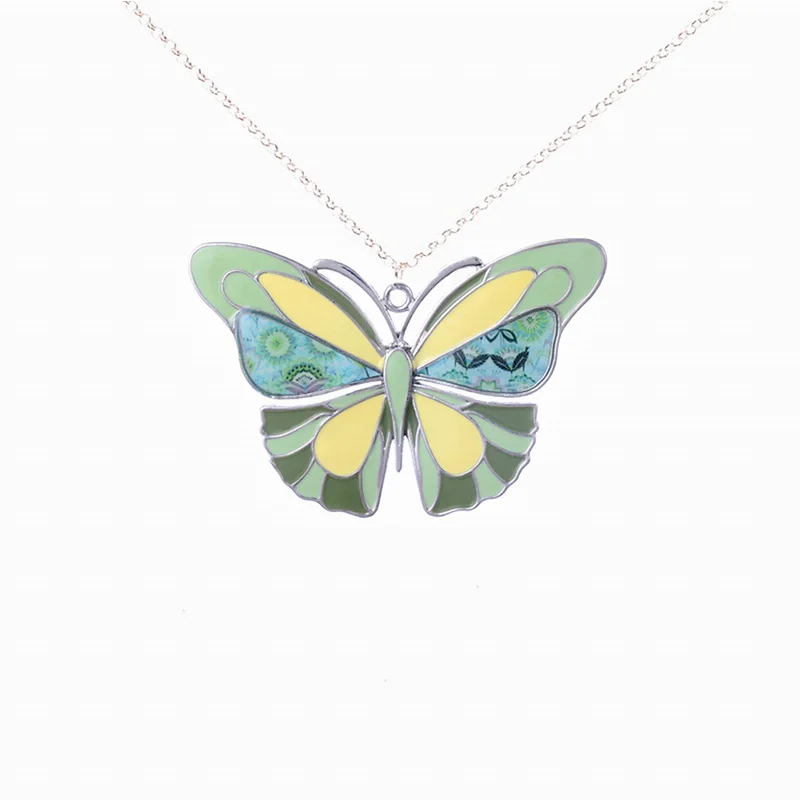 Кулон в виде бабочки модный эмалевый кулон из цинкового сплава подвеска для