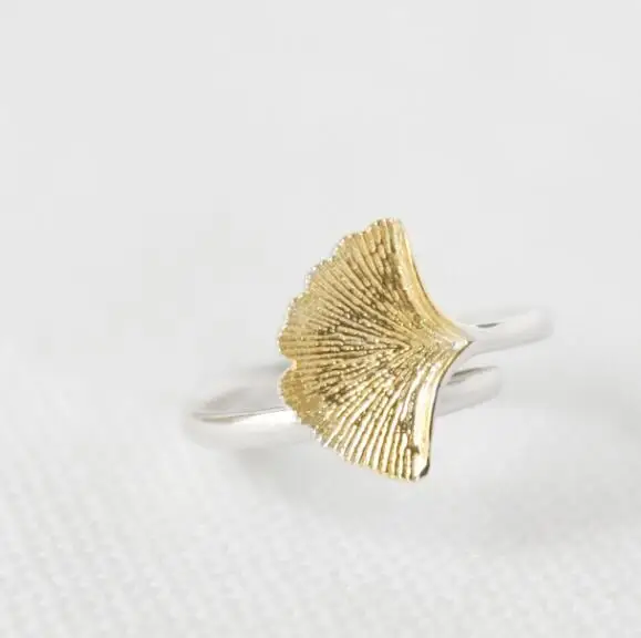 Yiustar листьев Кольца для Для женщин желтый абрикосовый листья палец кольцо