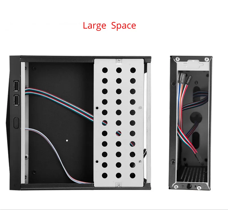 DIY горизонтальный мини itx HTPC Чехол черный стальной домашний кинотеатр itx PC материнская плата для компьютера игровой настольный корпус шасси