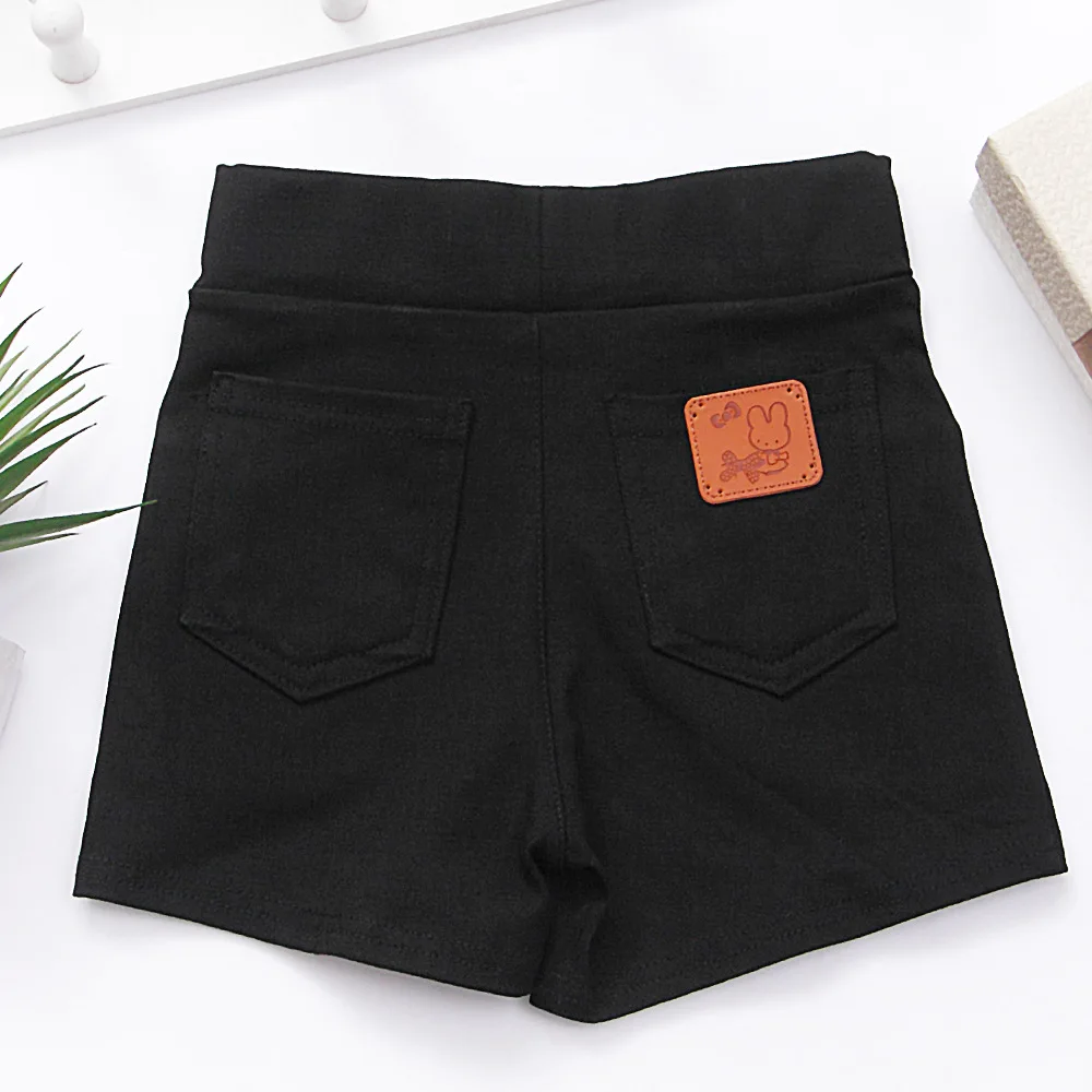 Летние шорты для девочек детские милые с рисунком черно белые короткие штаны