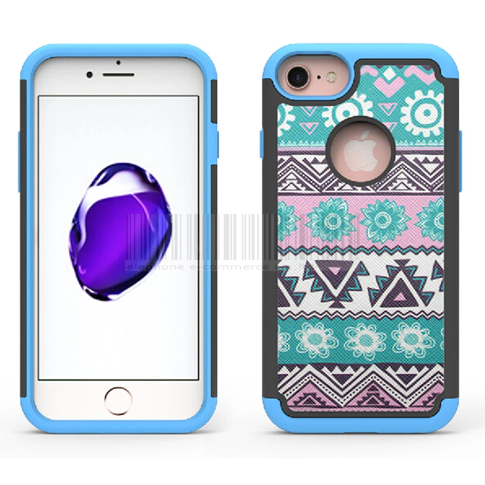 Shockproof Dual Layer Tribal Totem Printed Fundas Light Cases Hybrid Armor Impact Protective Cover For Apple iPhone 7/7 Plus | Мобильные