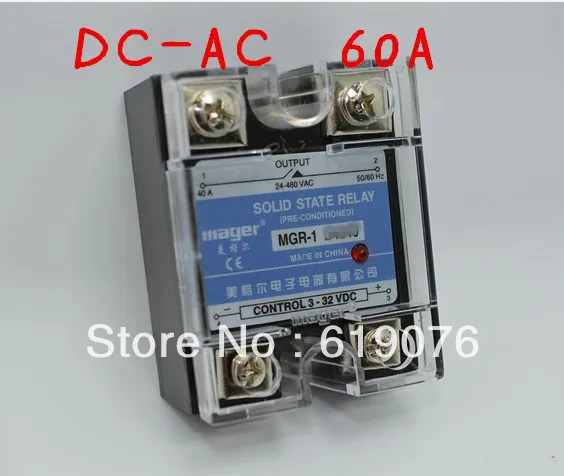 

Полупроводниковое реле Mager SSR 60A DC-AC, качественные товары MGR-1 D4860