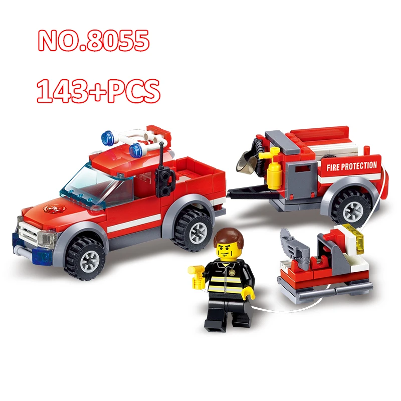 KAZI City Fire Fighting серия строительные кирпичные игрушки DIY пожарная команда грузовик