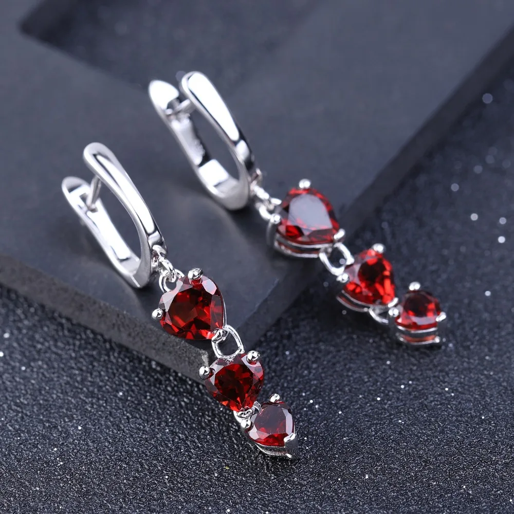 Серьги-подвески женские из серебра 925 пробы с сердечками | Украшения и аксессуары