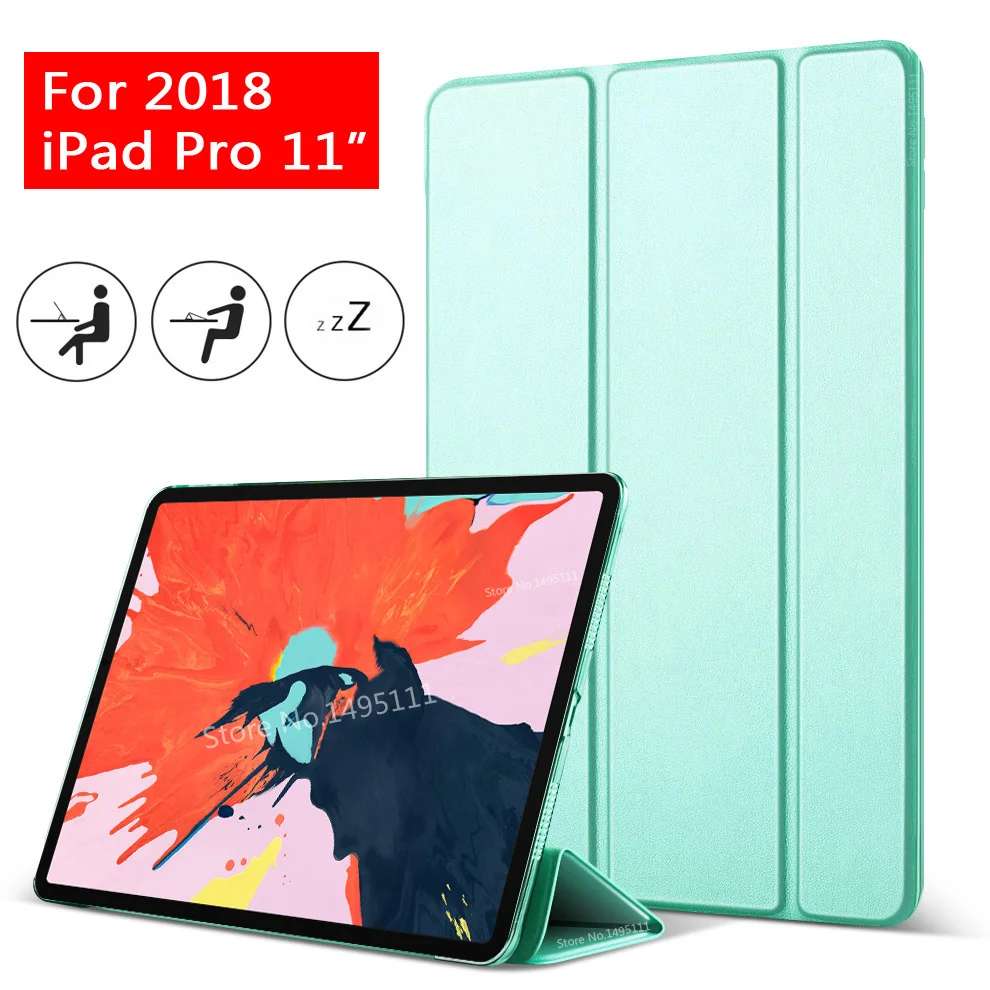 Чехол для iPad Pro 11 дюймов 2018 дюйма из искусственной кожи прозрачный ультратонкий