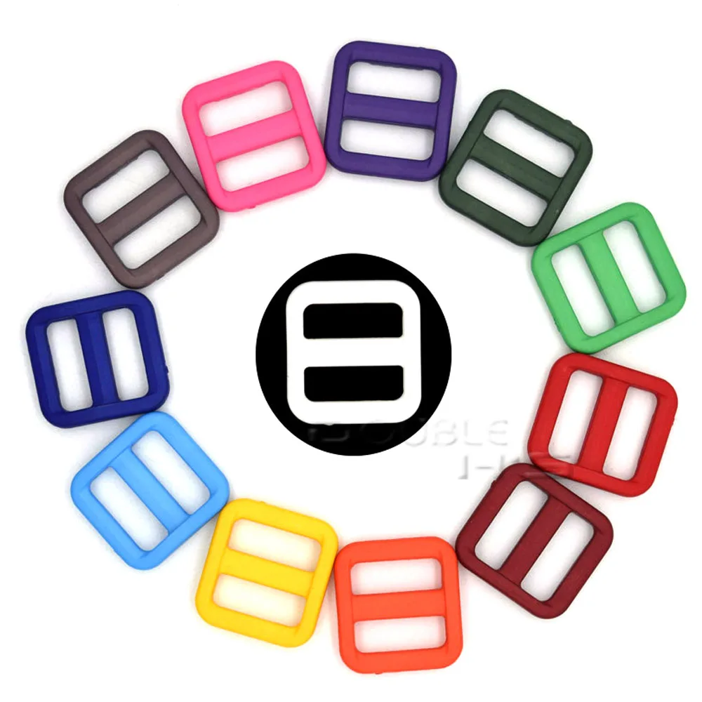 

50pcs/lot 5/8" Colorful Triglides Adjust Buckle For Dog Collar Harness Backpack Strap Webbing 15mm