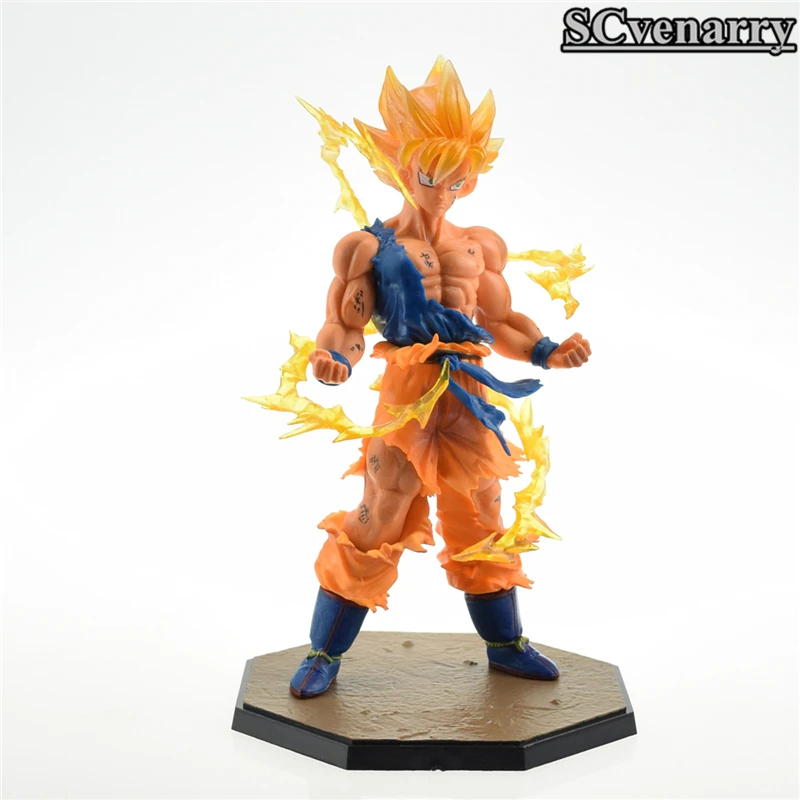 Аниме Dragon Ball Z Goku фигурка Супер Saiyan Son Gokou Боевая версия. ПВХ Фигурки Модель игрушки