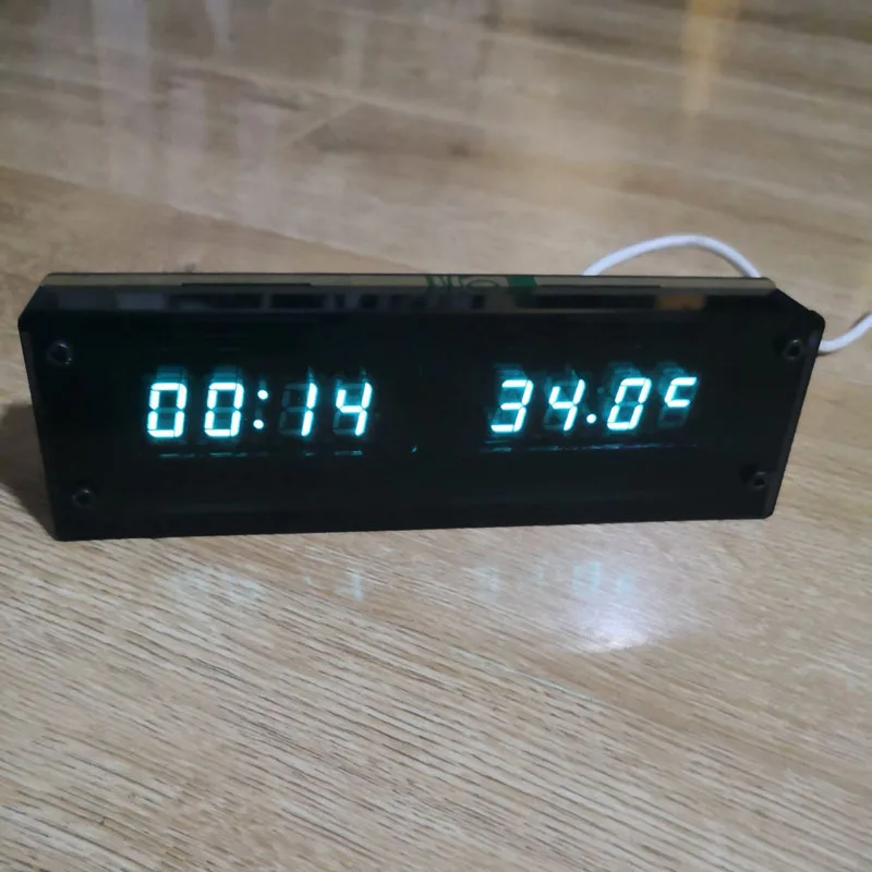Высокоточный DC 12 В автомобилей VFD часы экран электронный время + Температура Дата