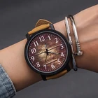 Модные наручные часы для женщин, женские кварцевые наручные часы с большим циферблатом из искусственной кожи