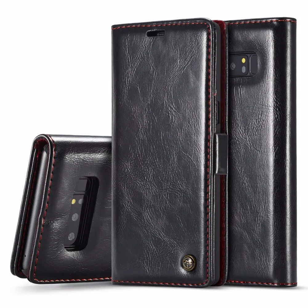 Кожаный чехол-книжка с отделениями для карт и бумажником Galaxy Note 8 | Мобильные