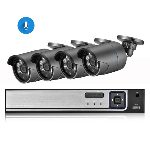 8CH NVR and 4 Camera AZISHN H.265 8CH 4MP POE камера безопасности система NVR комплект аудио запись ip-камера ИК Открытый IP66 CCTV видео наблюдение NVR комплект - Цвет: 8CH NVR and 4 Camera