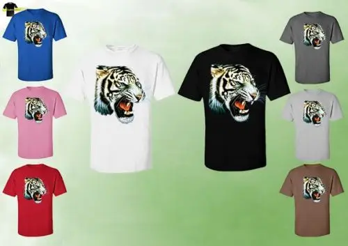 Мужская Тигр Rawr Футболка ти животных тигра Зубы футболка с устрашающим рисунком
