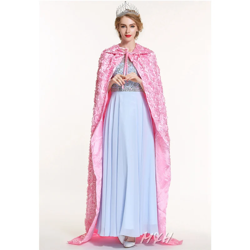 Princess Rose Pink Cloak for Women ,Full Length 71
