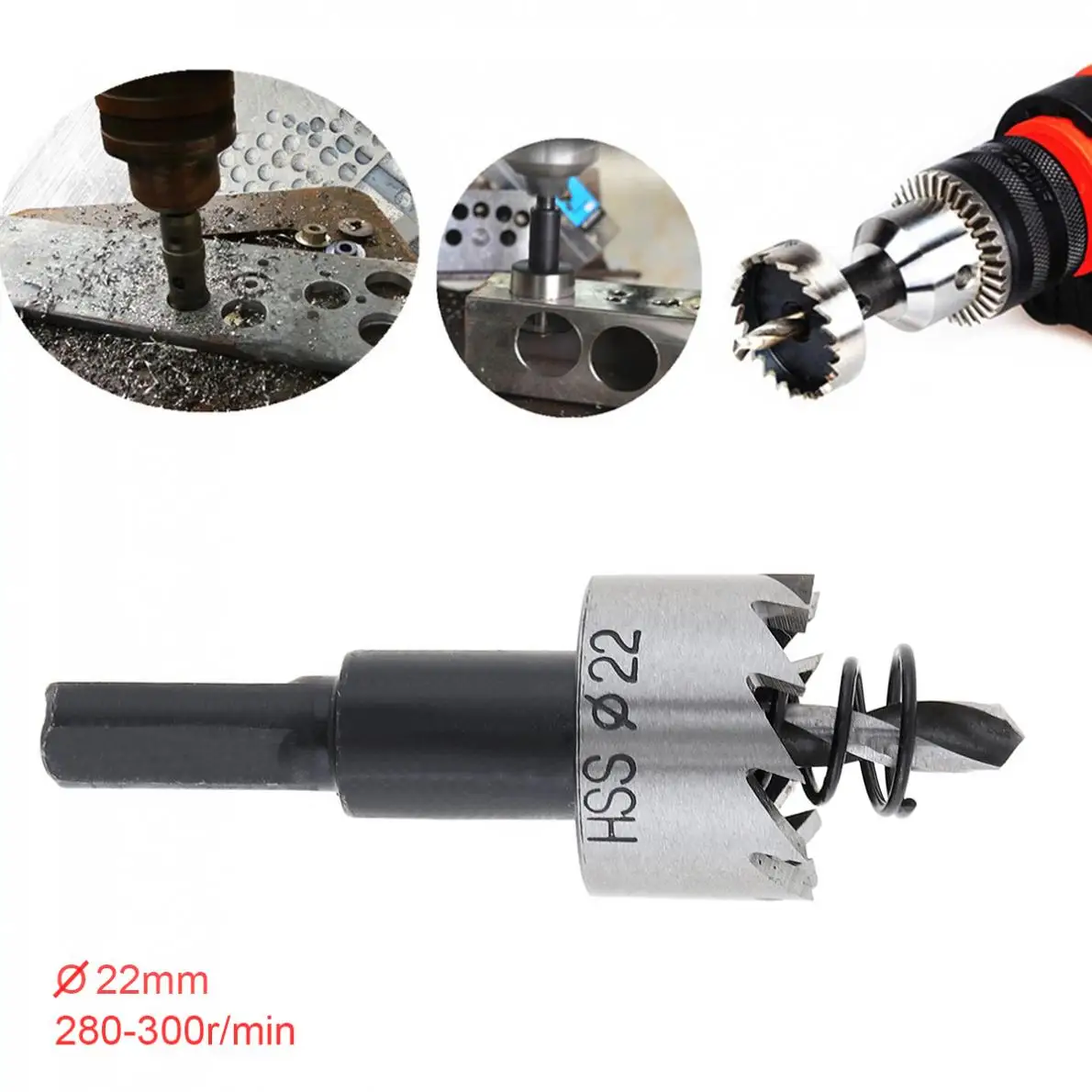

22mm HSS Hole Saw Cutter Drill Bits for Pistol Bench Magnetic Air Gun Drills