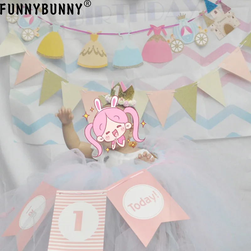 FUNNYBUNNY Flash позолоченная Принцесса замок бумага тянуть цветок ребенка день