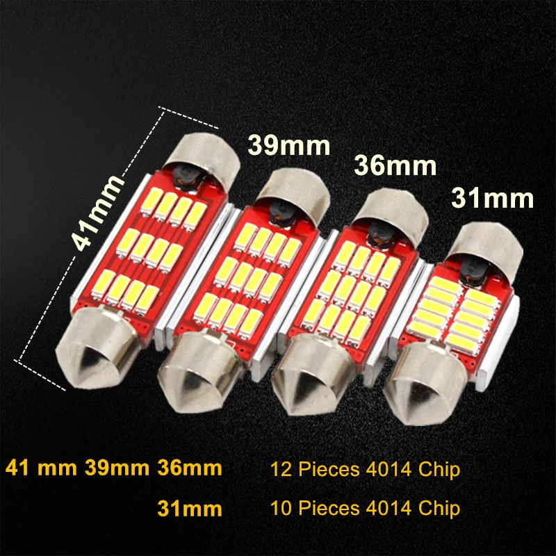 СВЕТОДИОДНАЯ Гирлянда YHKOMS 10 шт. 31 мм 36 39 41 C5W C10W 4014 Canbus купольная Светодиодная