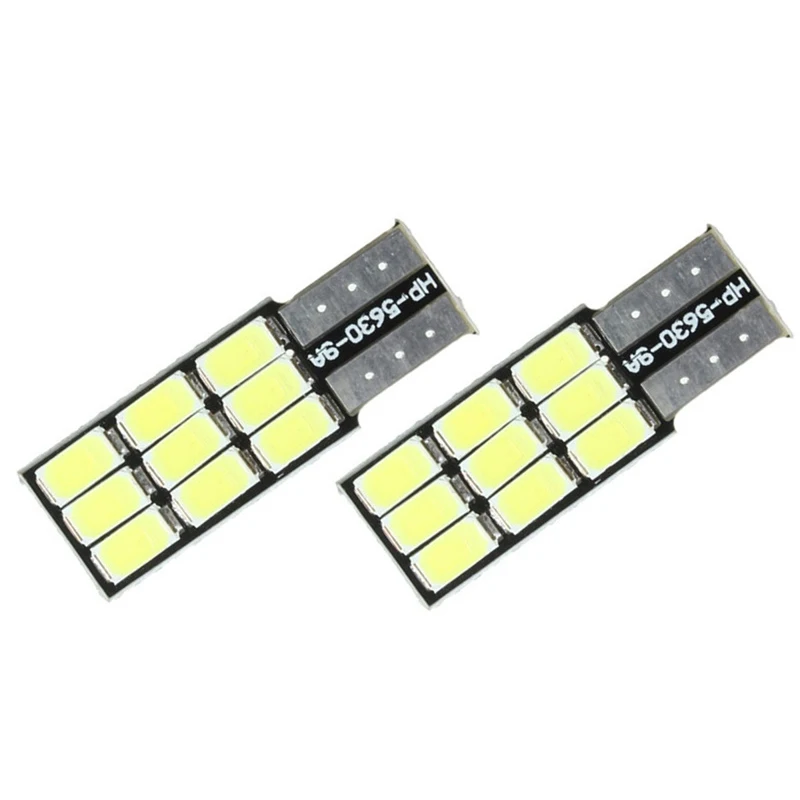 2 x Белый Canbus T 10 194 168 W 5 5630 9 SMD DC 12 V автомобильный клиновидный Боковой габаритный