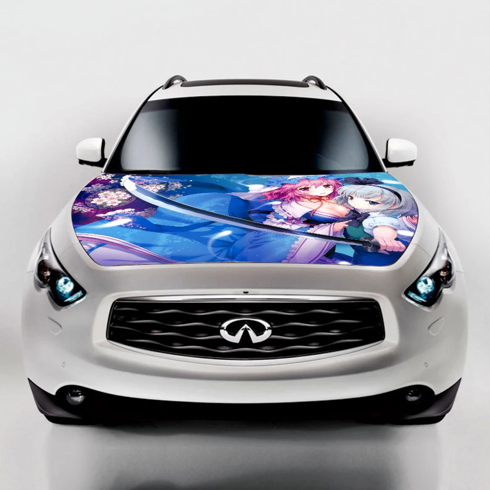 Японская мультяшная аниме проект TouHou наклейка на крышку капота автомобиля Youmu