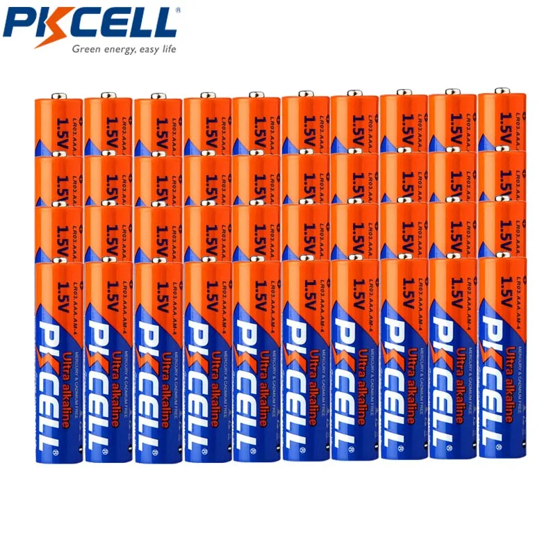 

40Pcs*PKCELL LR03 3A Baterias 1.5V AAA battery Alkaline Single Use Dry Battery For camera calculator alarm clock mouse
