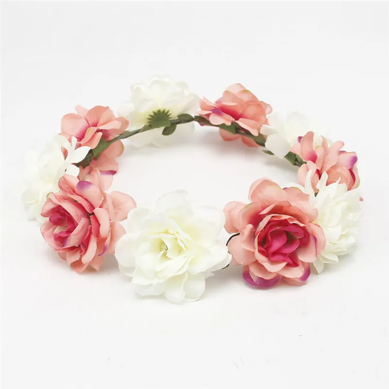 RuoShui Мода Бохо Женщины Леди Девушки Свадебный Цветочный Венок Корона оголовье корейские Цветочные Гирлянды лента для волос аксессуары для волос