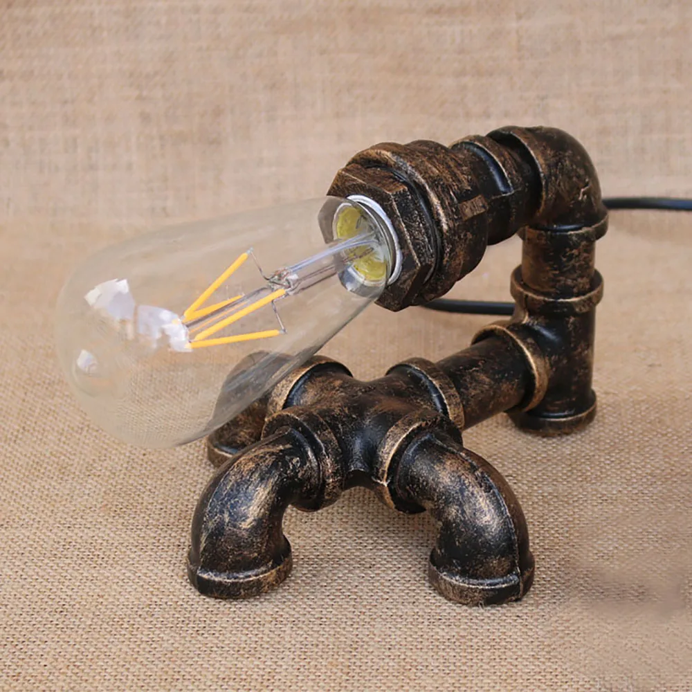 Настольная лампа e27 в стиле арт-деко креативная черная мастерская винтажный