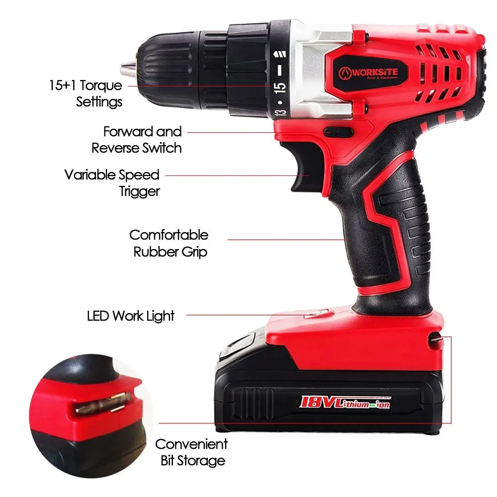 Аккумуляторная дрель 18 в электрическая отвертка мини беспроводной драйвер