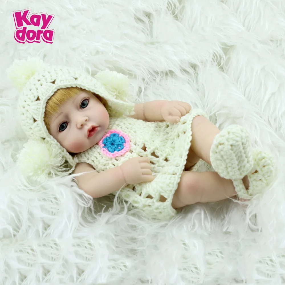 10 дюймов силиконовые куклы Reborn baby girl, реалистичные куклы Reborn Baby, Коллекционные детские куклы для девочек и мальчиков, реалистичные детские игрушки - Цвет: Girl