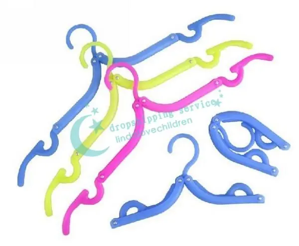 Travel Wardrobe Cloth Hanger Foldable Fold Hang Plastic Hook Colors Space Saving Hot Drop Shipping/Free Shipping | Дом и сад