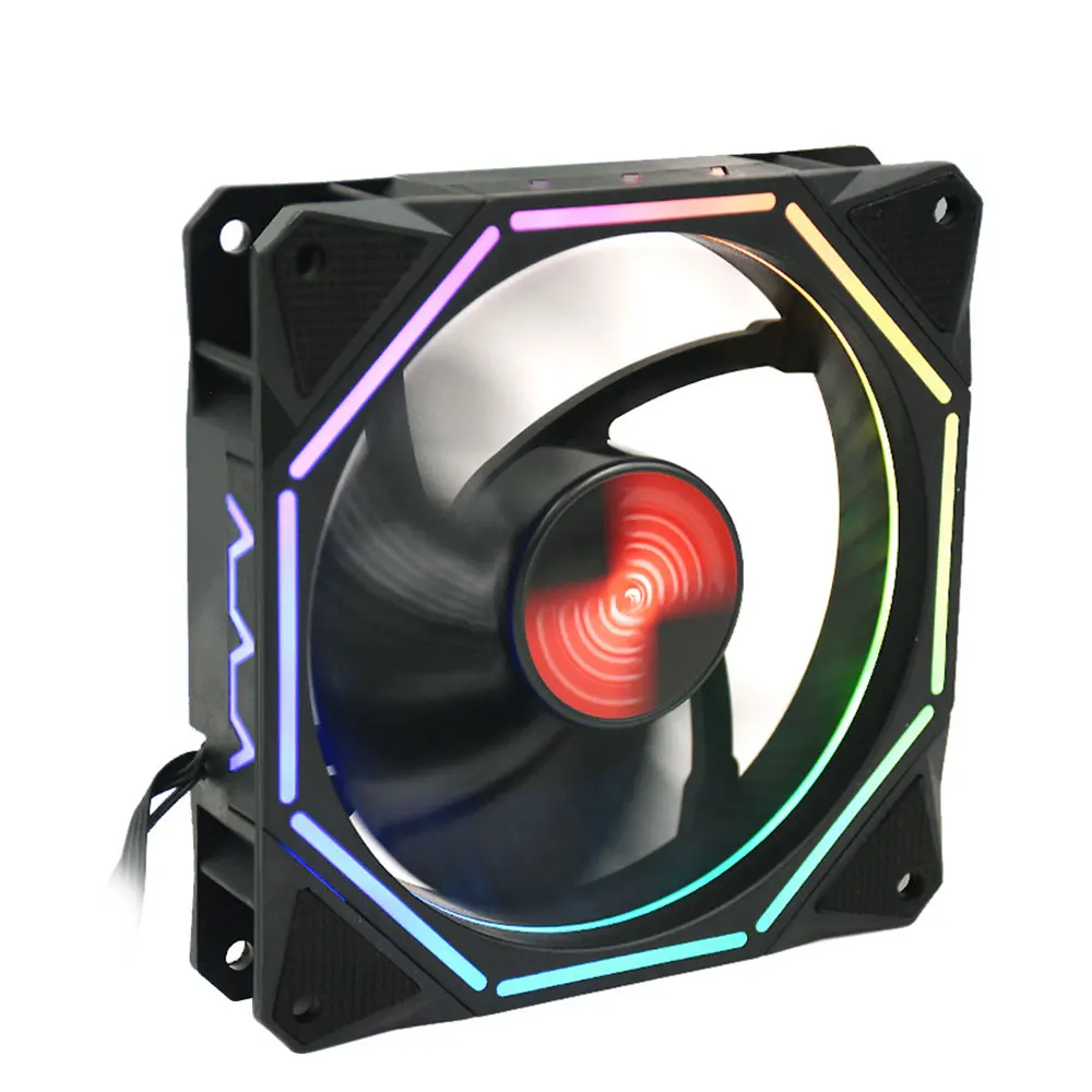 Quiet Computer Case Fan Stand Multicolored Lights RGB Cooling Game Player Colorful CPU Radiator | Компьютеры и офис