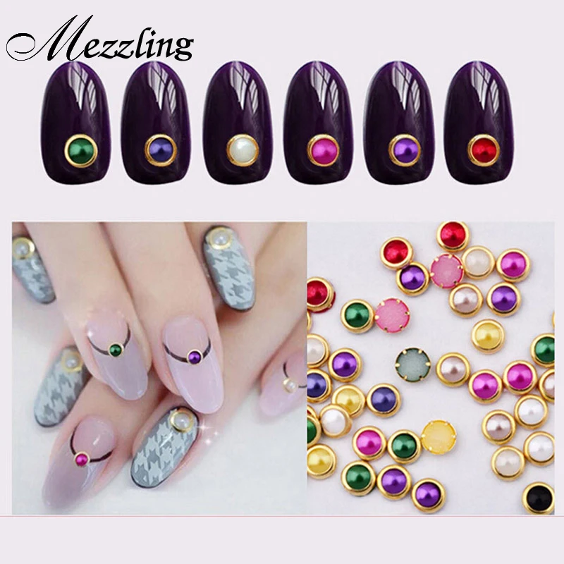 100 шт. искусственные жемчужины стразы 3d золотые металлические шпильки