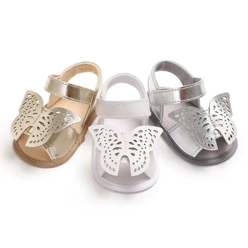 

Butterfly Baby Sandals Summer PU Leather Newborn Girls Boys Cute Beach Nonslip Soft Soled Casual Sandals Hot New