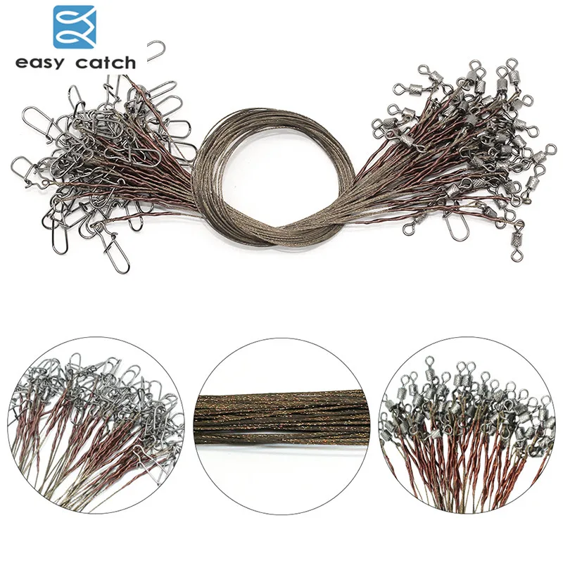 50 шт. рыболовная леска из нержавеющей стали 15/20/25 см 12 кг|fishing line|wire leaderline wire |