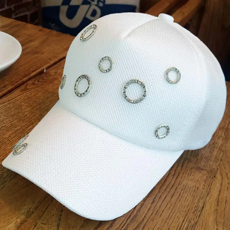 Men women baseball cap snapback sunshade gorras adjustable rhinestone summer hat hip hop casquette beisbol dad bone | Аксессуары для