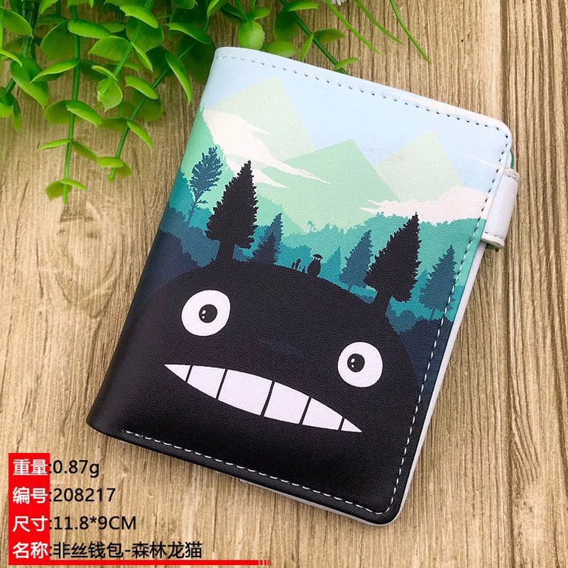 Totoro-1 С изображением героя мультфильма «Мой сосед Тоторо» для костюмированной вечеринки по японскому аниме короткий бумажник синтетический кожаный кошелек для монет, держатель для карт, сумочка для денег для юношей и подростков - Цвет: Totoro-1