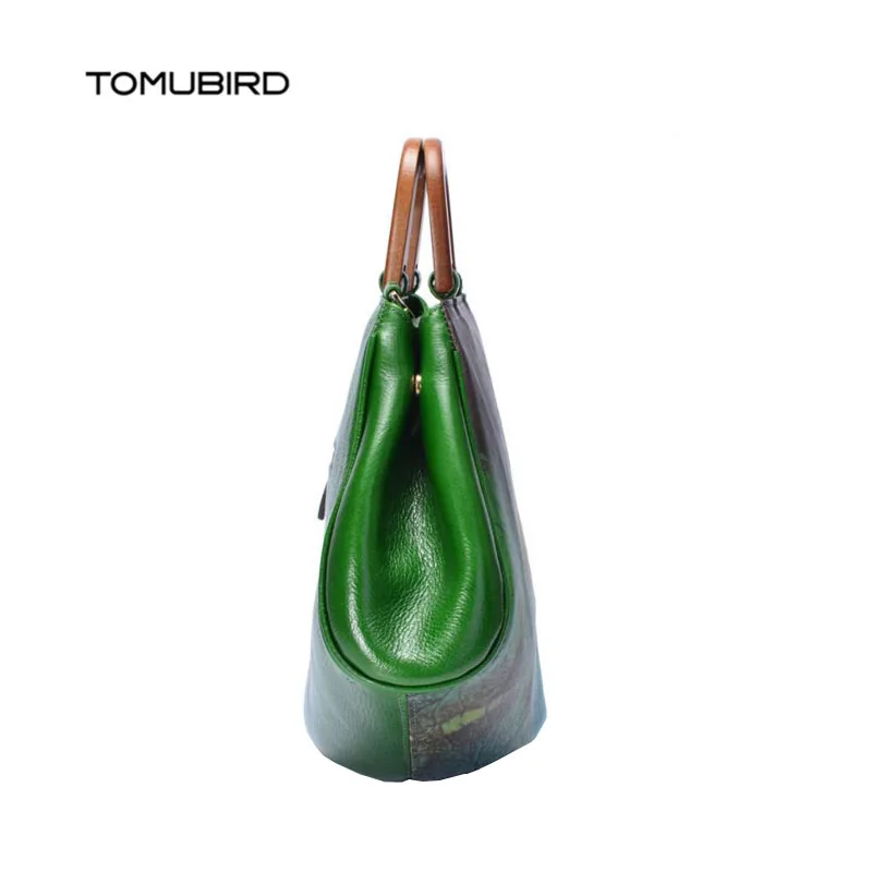 Женская кожаная сумка мешок Tomubird летняя мессенджер ручной работы 2020|Сумки с