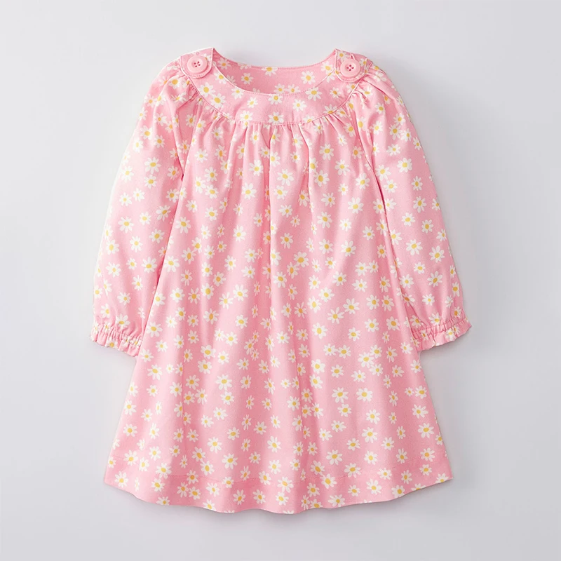 

WLG baby girl spring woven dresses little girl autumn cartoon dresses girls clothes for 2-7 years