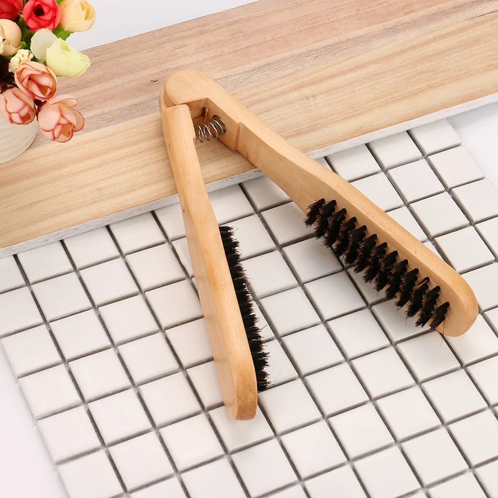 1 шт. прямой гребень для волос DIY щетка из шерсти кабана Антистатическая расческа