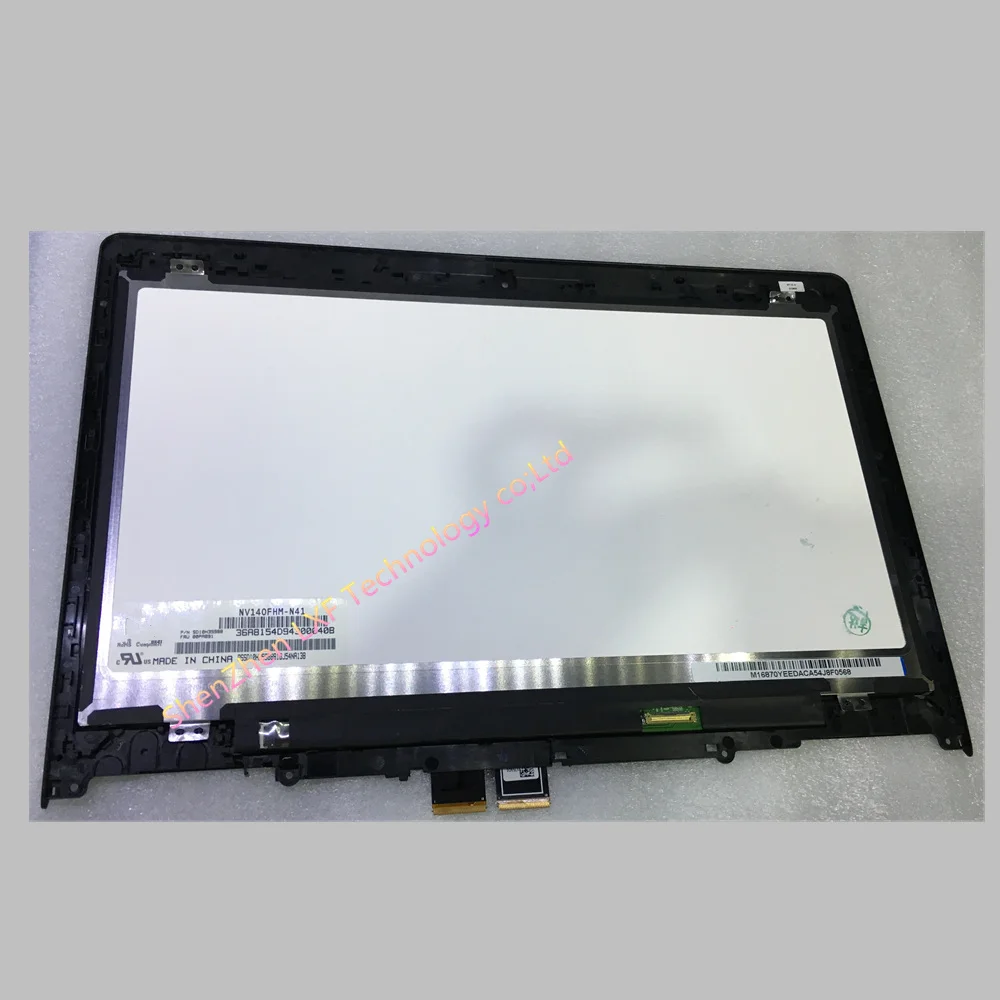 5 шт./лот 14 &quotсенсорный экран Стекло LCD дигитайзер сборка с рамкой для Lenovo Yoga 500-14IBD